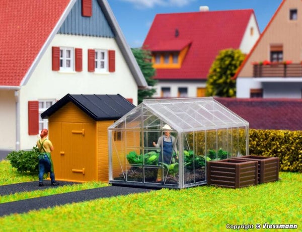 Kibri 38144 H0 Garten- und Gewächshaus