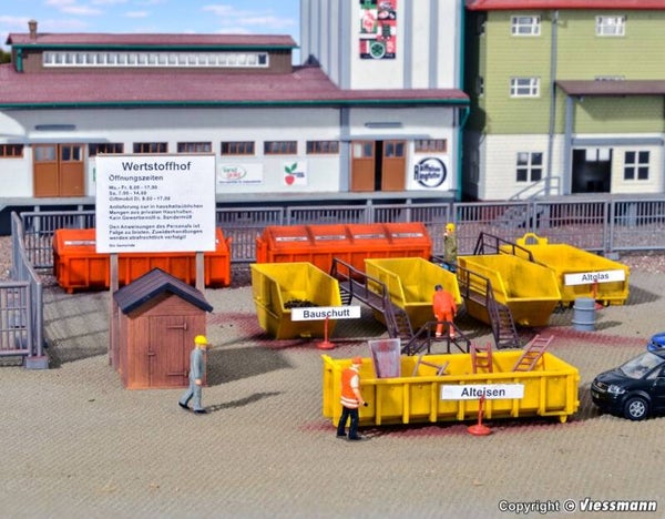 Kibri 38155 H0 Deko-Set Wertstoffhof
