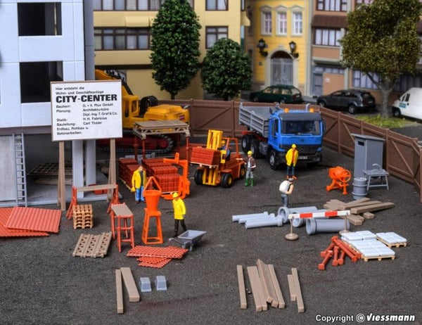 Kibri 38538 H0 Deko-Set Baustellenzubehör