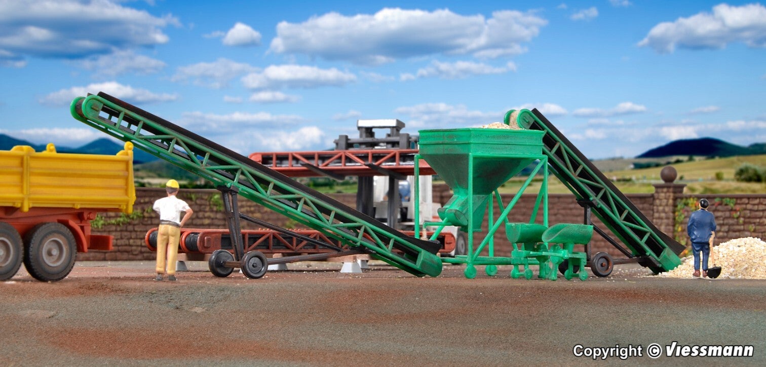 Kibri 38606 H0 Deko-Set Förderbänder und Schüttsilo