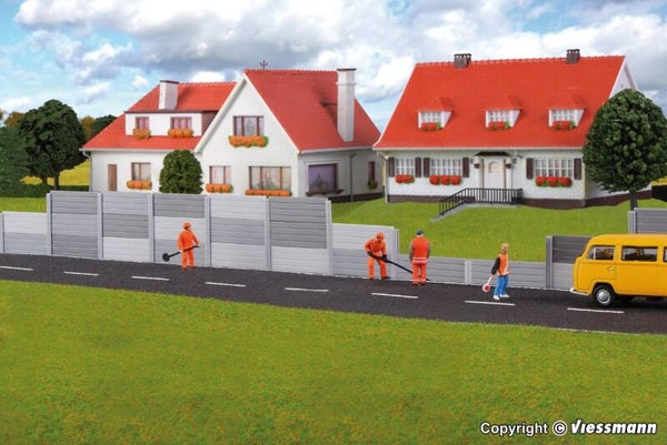 Kibri 38624 H0 Schallschutzwand, grau