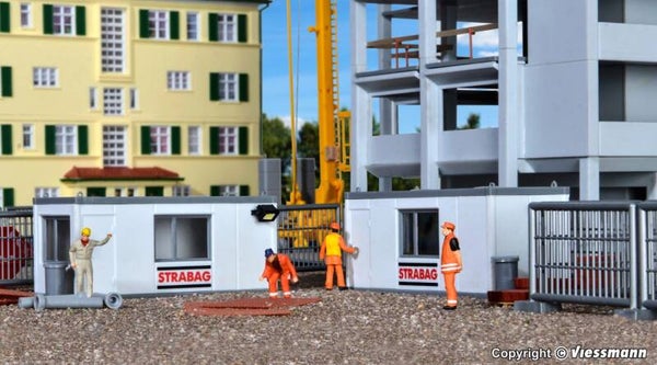 Kibri 38626 H0 Gebäude-Container STRABAG mit LED-Beleuchtung