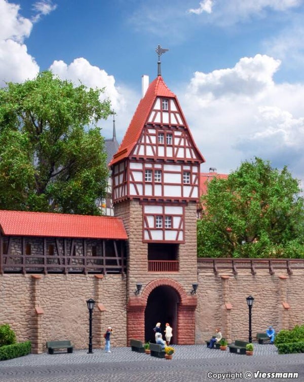 Kibri 38914 H0 Stadtmauer mit Fachwerkturm in Weil