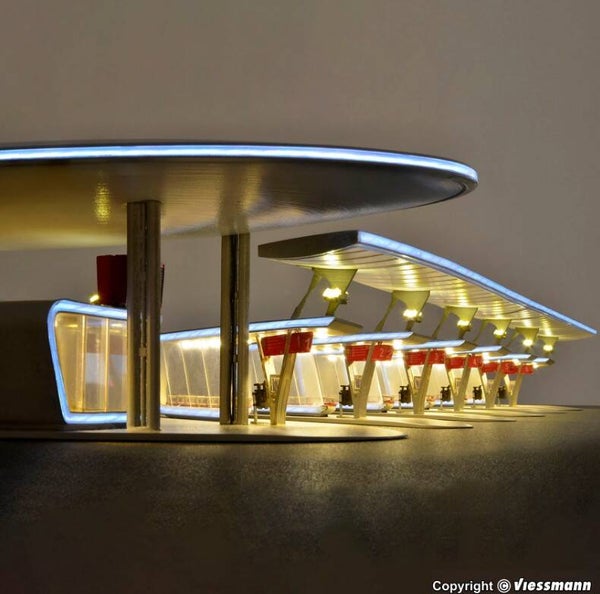 Kibri 39000 H0 Moderner Busbahnhof, Komplett-Set inkl. LED-Beleuchtung