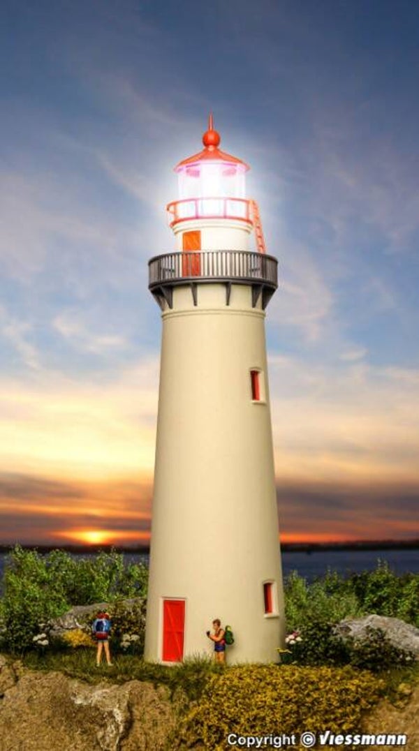 Kibri 39170 H0 Leuchtturm mit LED-Leuchtfeuer, Funktionsbausatz