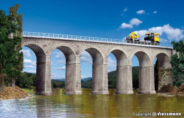 Kibri 39724 H0 Aachtal-Viadukt mit Eisbrecherpfeilern, eingleisig