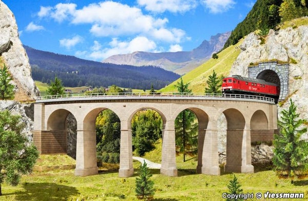 Kibri 39725 H0 Riedberg-Viadukt mit Eisbrecherpfeilern gebogen, eingleisig