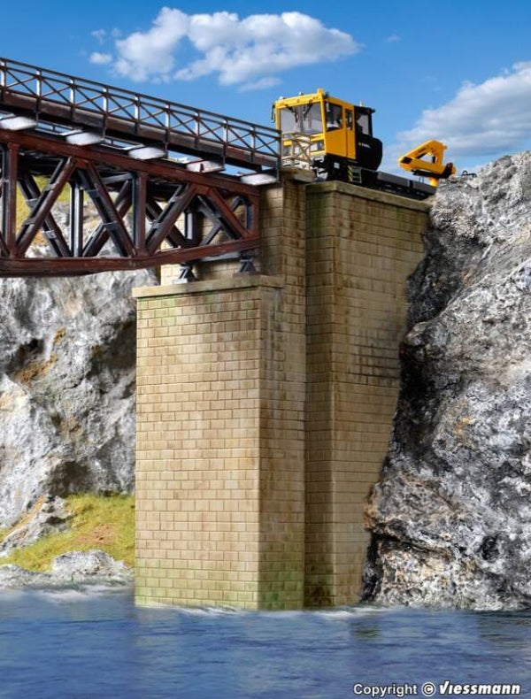 Kibri 39750 H0 Universal-Brückenköpfe gemauert, 2 Stück