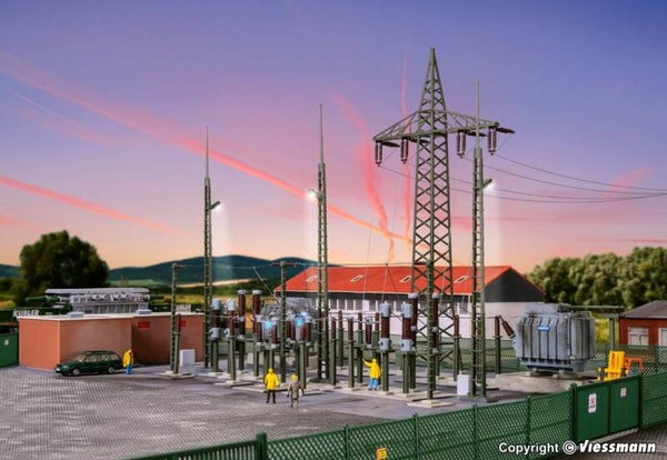 Kibri 39840 H0 Umspannwerk Unterwerk Baden-Baden mit Elektroblitzen