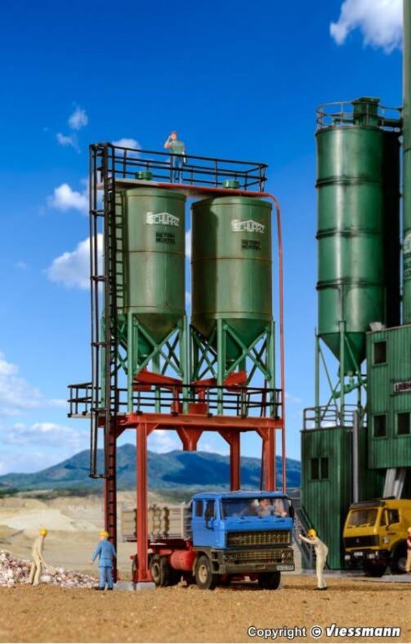 Kibri 39931 H0 Doppelsilo SchwarzBau