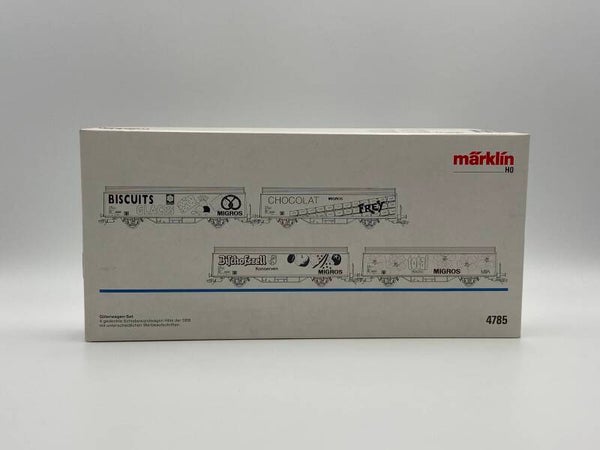 Märklin 4785 H0 Wagen-Set SBB 'Schokolade', 4 Schiebewandwagen