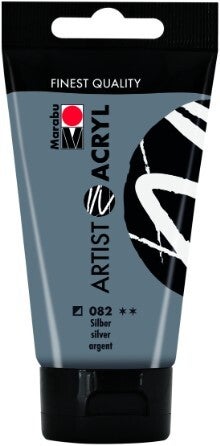 Marabu Artist Acryl 082 silber, 75 ml