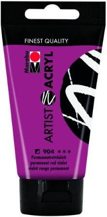 Marabu Artist Acryl 904 permanentrotviolett, 75 ml