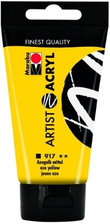 Marabu Artist Acryl 917 azogelb mittel, 75 ml