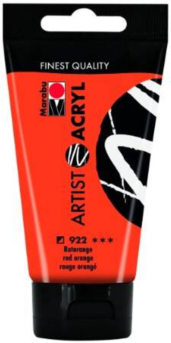 Marabu Artist Acryl 922 rotorange, 75 ml