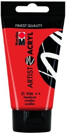 Marabu Artist Acryl 936 zinnoberrot, 75 ml