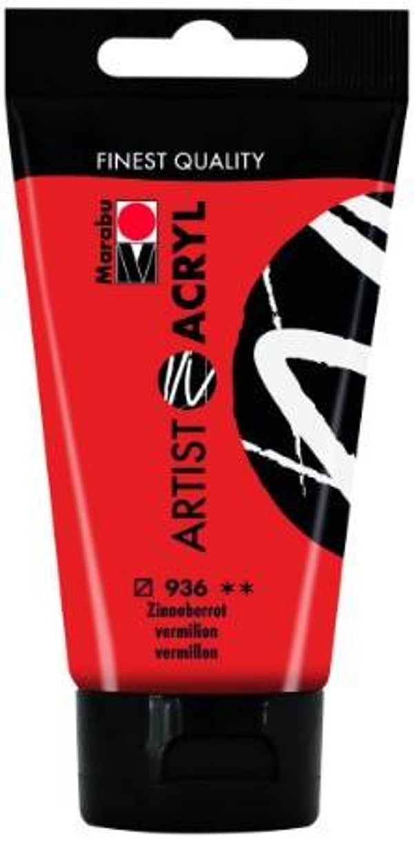 Marabu Artist Acryl 936 zinnoberrot, 75 ml