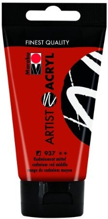 Marabu Artist Acryl 937 kadmiumrot mittel, 75 ml