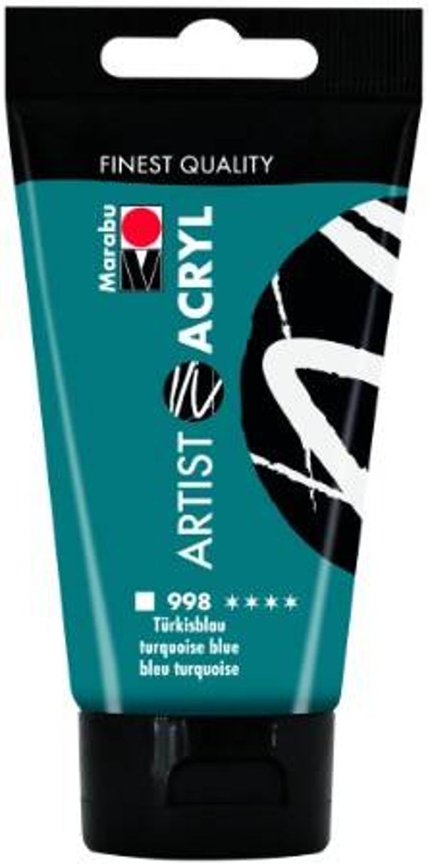 Marabu Artist Acryl 998 türkisblau, 75 ml