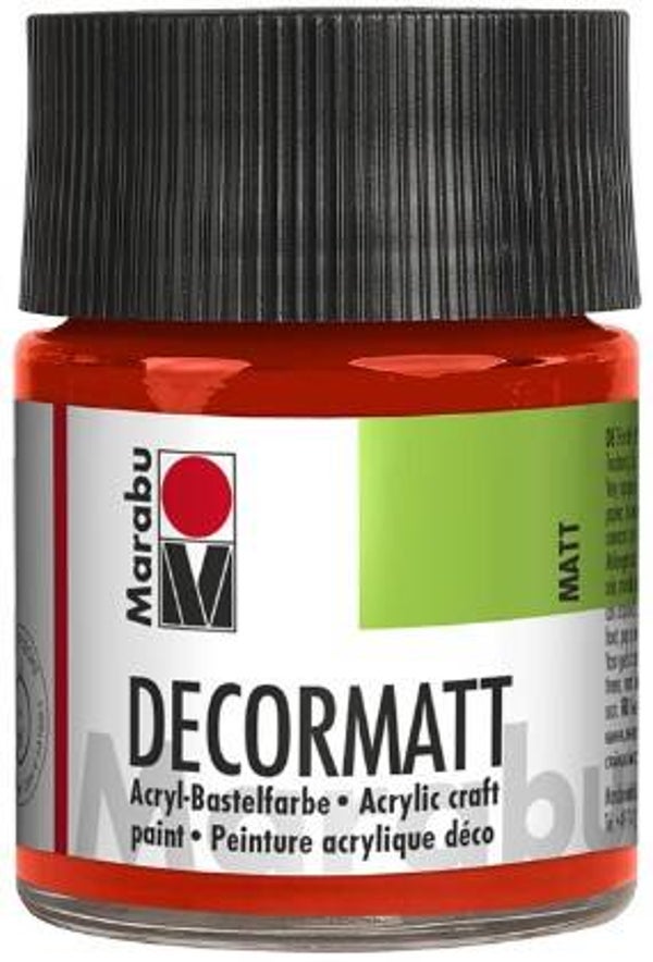 Marabu Decormatt Acryl 030 zinnoberrot, 50 ml