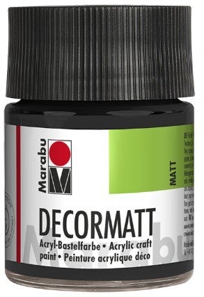 Marabu Decormatt Acryl 073 schwarz, 50 ml
