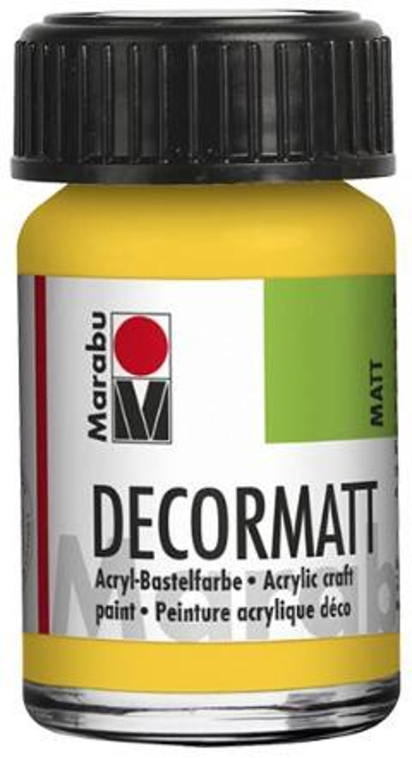 Marabu Decormatt Acryl 021 mittelgelb, 15 ml