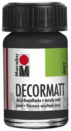 Marabu Decormatt Acryl 073 schwarz, 15 ml
