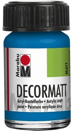 Marabu Decormatt Acryl 095 azurblau, 15 ml