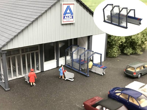 Modellbahn Union N-A00304 Einkaufswagen mit Überdachung