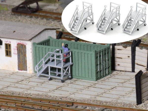 Modellbahn Union N-A50388 Fertigmodell Mobile Wartungstreppe (3-er Set)