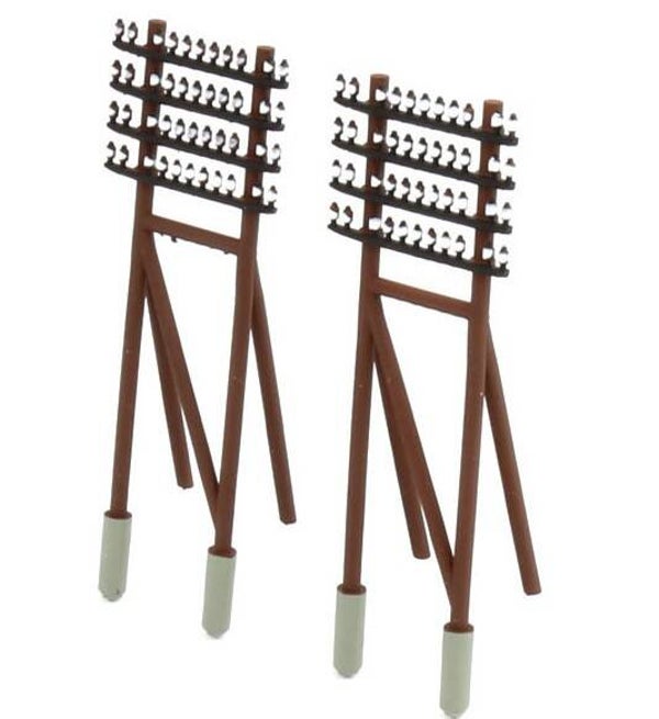 Modellbahn Union N-A50468 Fertigmodell Telegrafen Doppelmast Endmast 2x