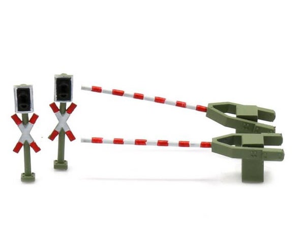 Modellbahn Union N-A50694 Fertigmodell Bahnübergang mit Lichtzeichen und Halbschranken 4-teilig