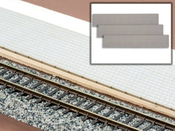 Modellbahn Union N-B00133 Bahnsteig Plattform 28 mm breit 3x