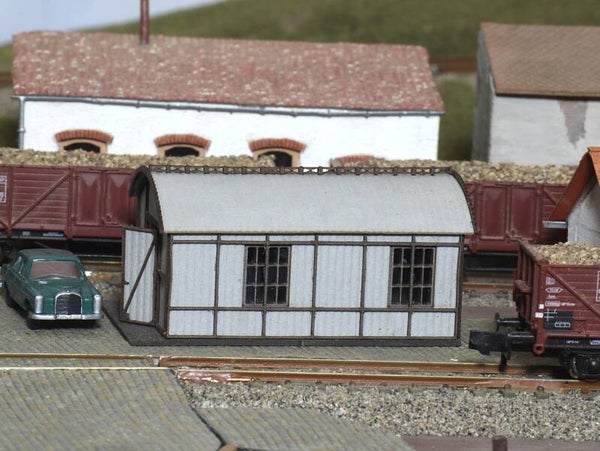 Modellbahn Union N-B00187 Wellblechschuppen mit Warte- und Gepäckraum