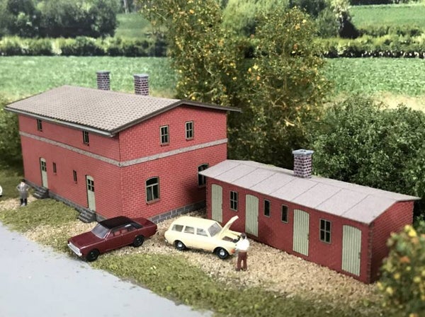 Modellbahn Union N-H00168 Beamtenwohnung mit Stall