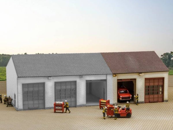 Modellbahn Union N-H00181 Feuerwehr Erweiterung große Fahrzeughalle