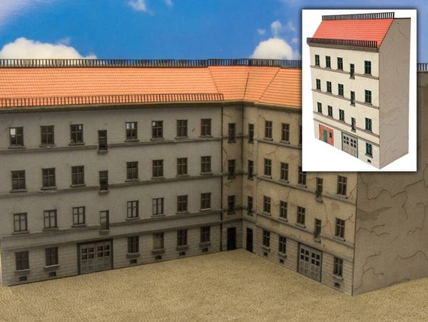 Modellbahn Union N-H00209 Halbrelief Hinterhof Stadthaus mit Werkstatt