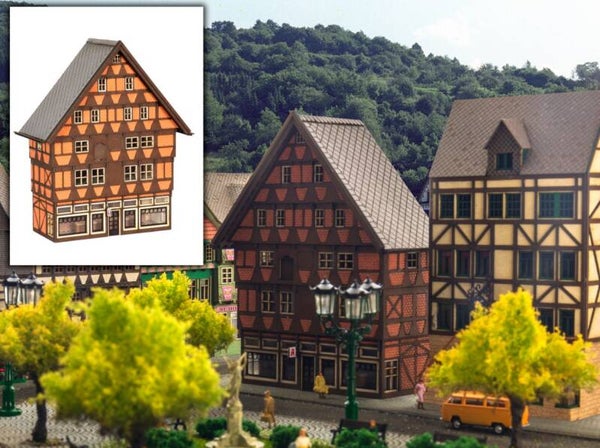 Modellbahn Union N-H00233 Halbrelief Fachwerk Ladengeschäft - Apotheke