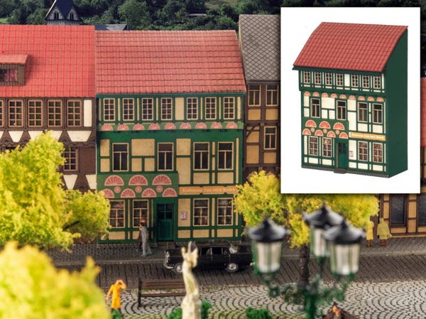 Modellbahn Union N-H00236 Halbrelief Fachwerk Ladengeschäft - Restaurant