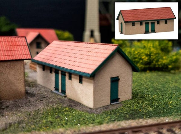 Modellbahn Union N-H00249 Ställe für 4-Familien-Wohnhäuser
