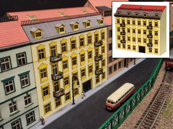 Modellbahn Union N-H00266 Halbrelief Stadthaus Gelb
