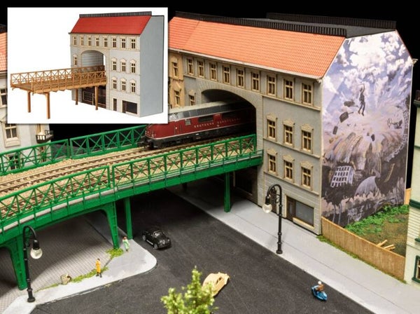 Modellbahn Union N-H00268 Halbrelief Stadthaus mit Durchfahrt
