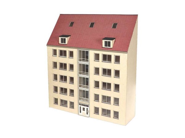 Modellbahn Union N-H00279 Halbrelief modernes Stadthaus 01 sandstone