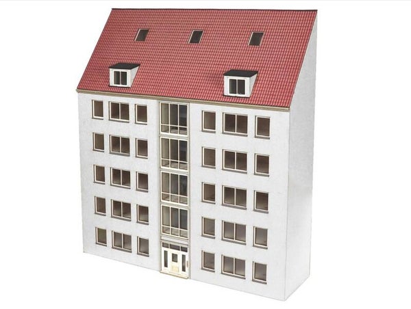 Modellbahn Union N-H00280 Halbrelief modernes Stadthaus 01 grau