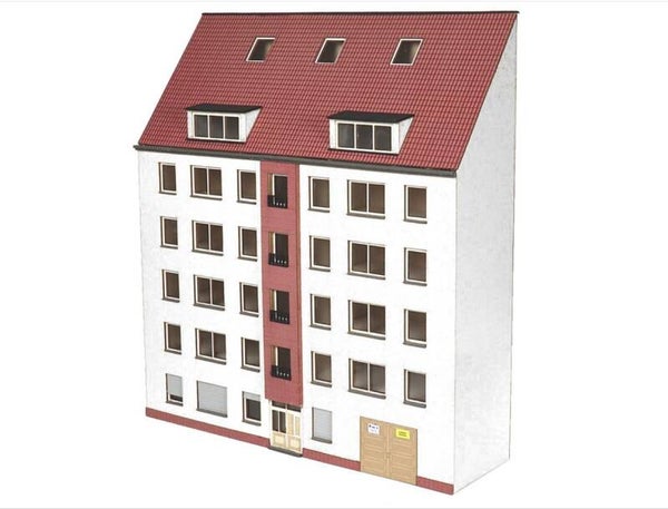 Modellbahn Union N-H00284 Halbrelief modernes Stadthaus 03 weiß