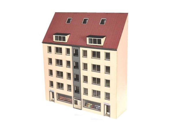 Modellbahn Union N-H00286 Halbrelief modernes Stadthaus 04 mit Laden sand
