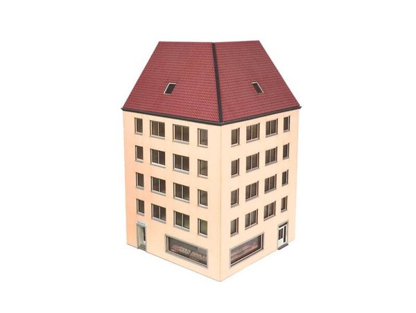 Modellbahn Union N-H00288 Halbrelief Eck modernes Stadthaus 90 grad sand
