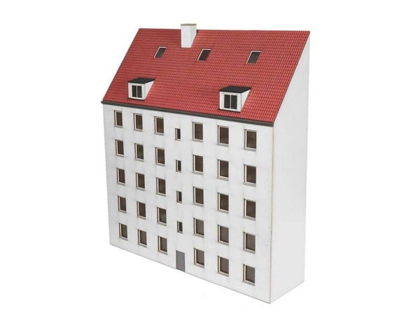 Modellbahn Union N-H00292 Halbrelief Hinterhof modernes Stadthaus 02 grau