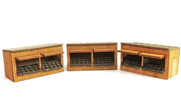 Modellbahn Union N-L00016 Set Weihnachtsmarktbuden II 3x