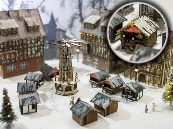 Modellbahn Union N-L00050 3 Weihnachtsmarktstände - Set 1